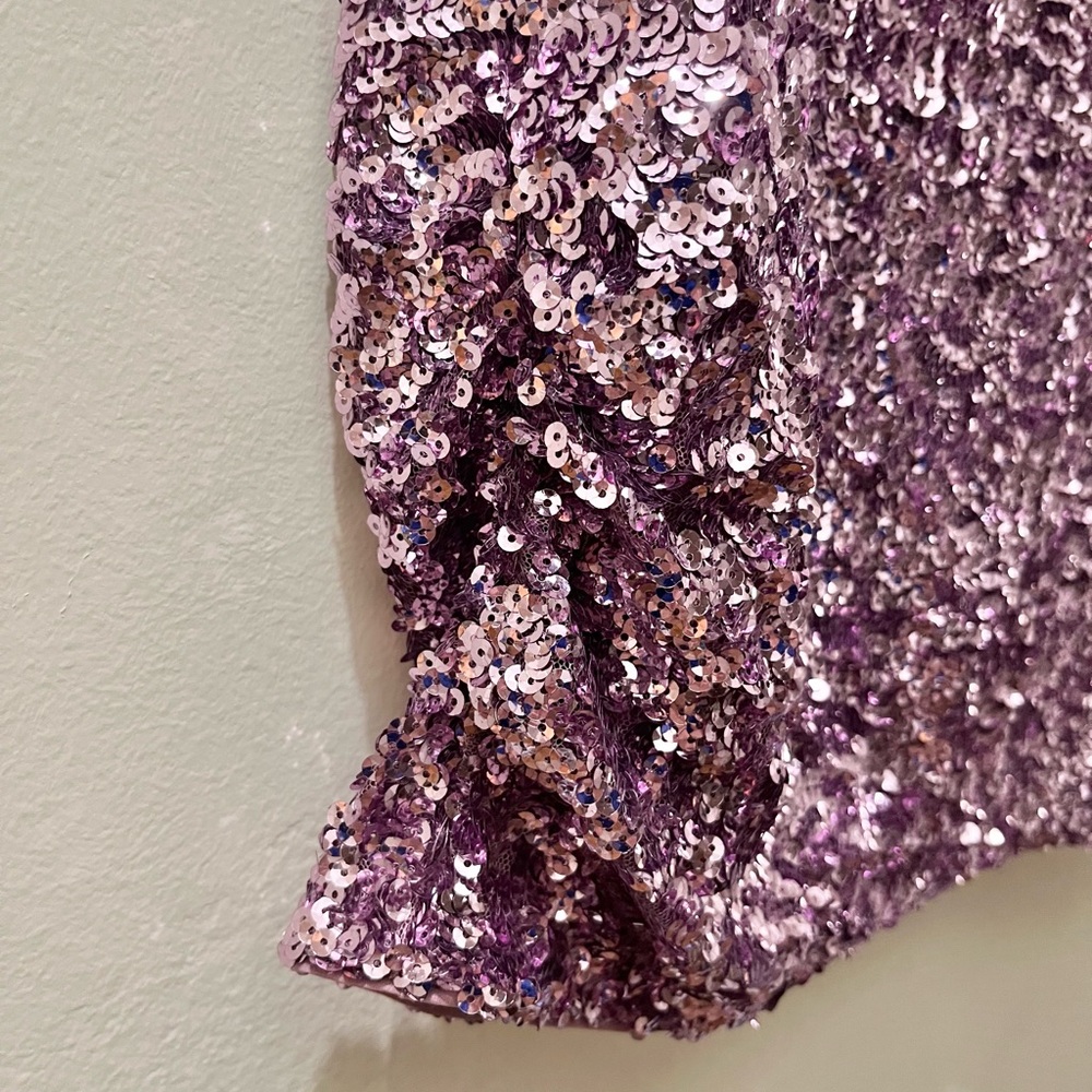 Alice + Olivia Sequin Keyhole Dress, Size M - Picture 9 of 16